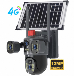 4G SIM Solar V380 Pro CCTV Camera – 360° View, Two-Way Audio, Night Vision + FREE 64GB SD Card card