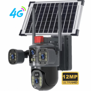 4G SIM Solar V380 Pro CCTV Camera – 360° View, Two-Way Audio, Night Vision + FREE 64GB SD Card card