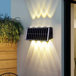 Solar LED Wall Light – Up & Down Waterproof Lamp (4W/6W/8W) for Outdoor Use