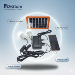 Mini Solar LED Lighting Kit - 2 Bulbs with USB Output and 3W  solar panel for 2 rooms