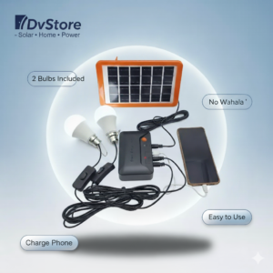 Mini Solar LED Lighting Kit - 2 Bulbs with USB Output and 3W  solar panel for 2 rooms
