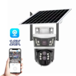 X10 Zoom 4G SIM Card Dual-Lens Solar CCTV Camera – V380 Pro + FREE 128GB SD Card