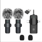 K15 Wireless Lavalier Microphone Noise Reduction – 3-in-1