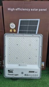 SuperDv 500W Solar Flood Light with 40W Solar Panel & Remote Control