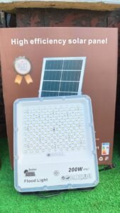 SuperDv 200W Solar Flood Light with 25W Solar Panel & Remote Control